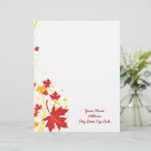 Ahorn-Blätter in Herbstfarben mit benutzerdefinier Briefbogen (Stehend Vorderseite)