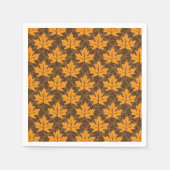 Ahorn-Blätter in orangefarbenem und braunem Fall Serviette (Vorderseite)