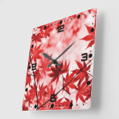 Ahorn-Blätter Landschaftsgestaltung-21355 Quadratische Wanduhr (Winkel)