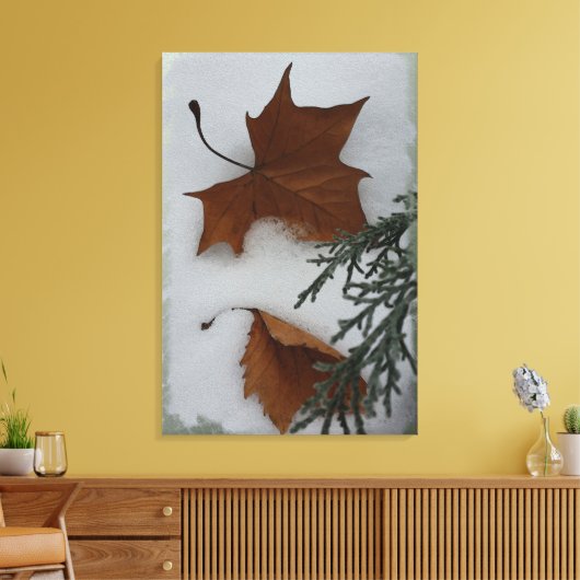 Ahorn-Blätter Leinwanddruck (Insitu (Wohnzimmer))