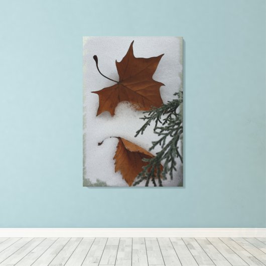 Ahorn-Blätter Leinwanddruck (Insitu (Holzboden))