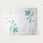 Ahorn-Blätter Minze und Lavendelpolka-Punkte Wandteppich (Vorderseite (Horizontal))