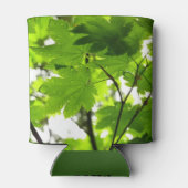 Ahorn-Blätter mit Regentropfen Dosenkühler (Rückseite)