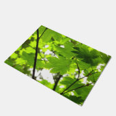 Ahorn-Blätter mit Regentropfen Fußmatte (Schrägansicht)