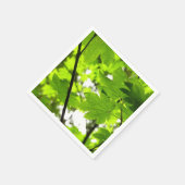 Ahorn-Blätter mit Regentropfen Serviette (Ecke)