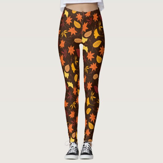 Ahorn-Blätter Muster-45947 Leggings (Vorderseite)