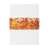 Ahorn-Blätter Orange & Terracotta Herbsthochzeit Einladungsbanderole (Rückseitenbeispiel)