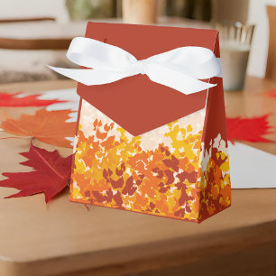Ahorn-Blätter Orange & Terracotta Herbsthochzeit Geschenkschachtel