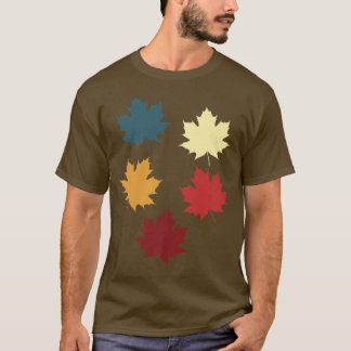 Ahorn Blätter Retro Herbst Liebe Saison T-Shirt