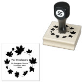 Ahorn-Blätter, Rücksendeadresse-Briefmarke Gummistempel (Stempel)