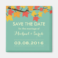 Ahorn-Blätter Save the Date Herbsthochzaubermagazi
