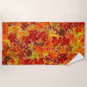 Ahorn-Blätter Strandtuch (Vorderseite)