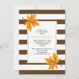Ahorn-Blätter, Streifen Herbsthochzeit Brautparty Einladung