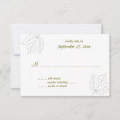 Ahorn-Blätter UAWG Wedding Card abgeblasen RSVP Karte (Vorderseite)