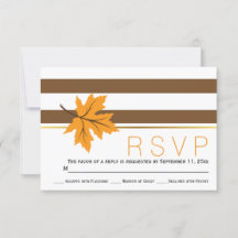 Ahorn-Blätter und braune Streifen Hochzeit im Herb