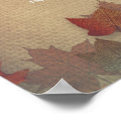 Ahorn-Blätter und Mason Jars-Begrüßungszeichen Poster (Ecke)