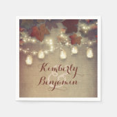 Ahorn-Blätter und Mason Jars-Hochzeit im Herbst Serviette (Vorderseite)