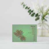 Ahorn-Blätter Visitenkarte (Stehend Vorderseite)