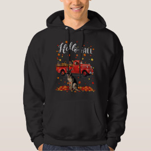 Ahorn Deutscher Hirte Dog Leaf Herbst Red Tru Hoodie