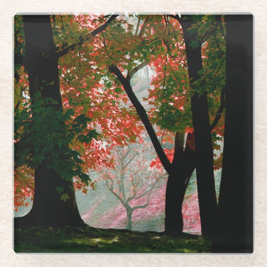 Ahorn Glasuntersetzer (Vorderseite)