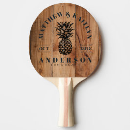 Ahorn Grob geschnittene tropische Ananas Hochzeits Tischtennis Schläger
