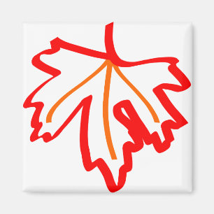 Ahorn Herbst Leaf Orange Red Magnet