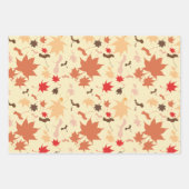 Ahorn-Herbstblätter Geschenkpapier Set (Vorderseite 3)