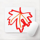 Ahorn Herbstleaf Orange Red Mousepad (Mit Mouse)