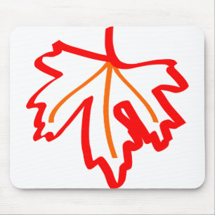 Ahorn Herbstleaf Orange Red Mousepad