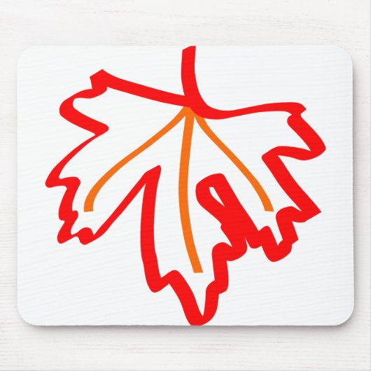 Ahorn Herbstleaf Orange Red Mousepad (Vorne)