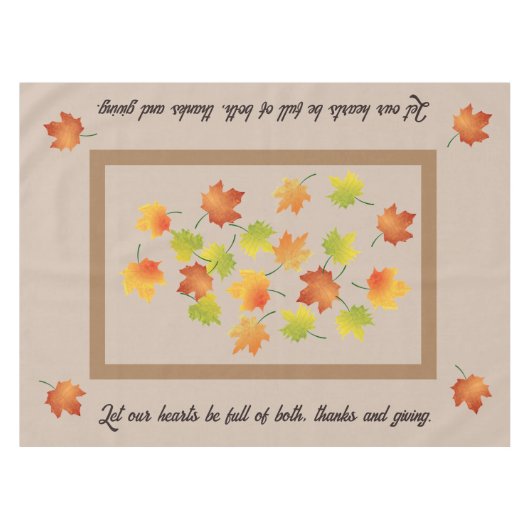 Ahorn-Herbstreben und Gebet Tischdecke (Vorderseite (Horizontal))