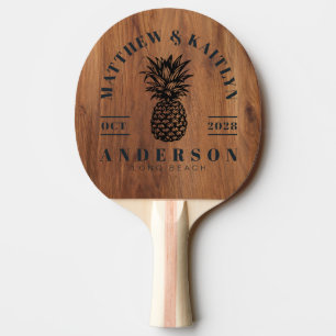 Ahorn Holz Tropische Ananas Hochzeitswappen Tischtennis Schläger
