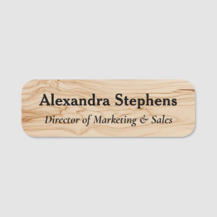 Ahorn-Holzoptik-Druck Personal Name Tag Namensschild