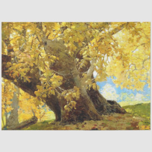Ahorn im Herbst von Edgar Payne Seidenpapier