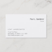 Ahorn-Leaf Visitenkarte (Rückseite)