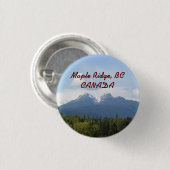 Ahorn Ridge BC KANADA-Andenken-Knopf Button (Vorne & Hinten)