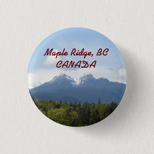Ahorn Ridge BC KANADA-Andenken-Knopf Button (Vorderseite)