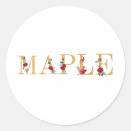 Ahorn Runder Aufkleber