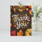 Ahorn Rustikaler Herbst Dankeskarte (Stehend Vorderseite)