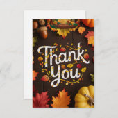 Ahorn Rustikaler Herbst Dankeskarte (Vorne/Hinten)