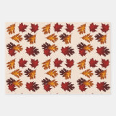 Ahorn- und Eichenblätterfarben Set Geschenkpapier Set (Vorderseite 3)