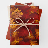 Ahorn- und Eichenblätterfarben Set Geschenkpapier Set (Beispiel)