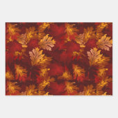 Ahorn- und Eichenblätterfarben Set Geschenkpapier Set (Vorderseite)