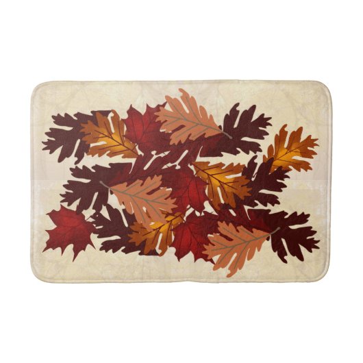 Ahorn und Eichenblättern Blätter Herbstfarben Badematte (Vorderseite)