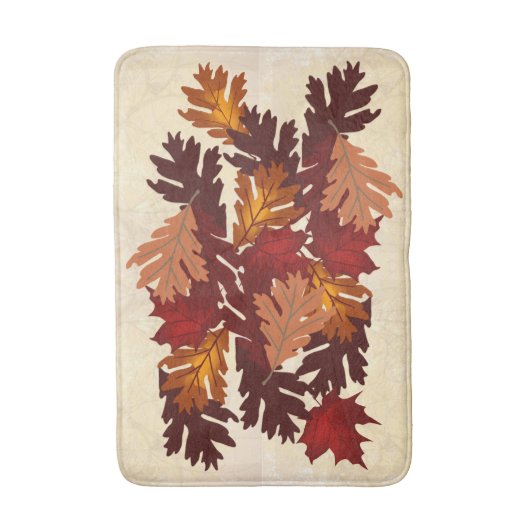 Ahorn und Eichenblättern Blätter Herbstfarben Badematte (Vorderseite Vertikal)