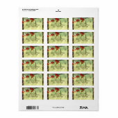 Ahorn und Magnolia Blossom Adressaufkleber (Vorne)