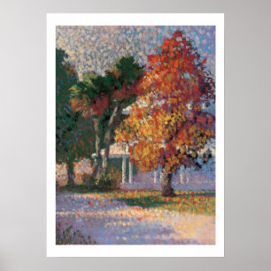 Ahorn- und Palmenbaumausdruck Poster