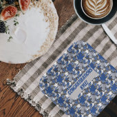 Ahorn Verlasse Blau auf kohlebeständigem Hintergru Pappteller