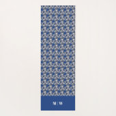 Ahorn Verlasse Blau auf kohlebeständigem Hintergru Yogamatte (Rückseite)