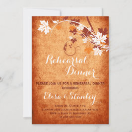 Ahorn verlasse Orangensaft Hochzeit im Herbst Prob Einladung